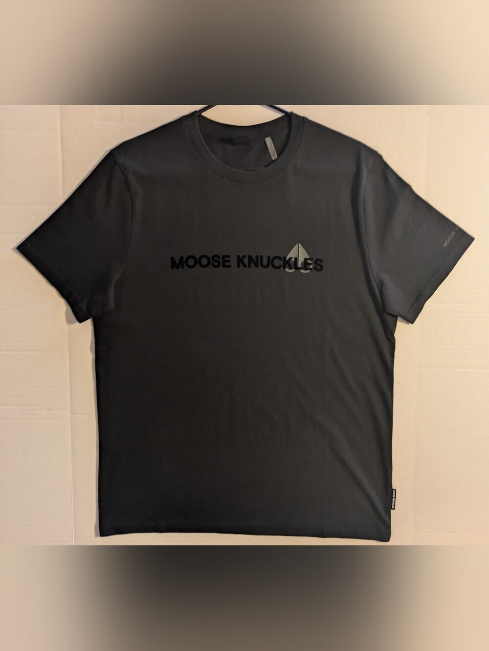 Moose Knuckles Black Short-Sleeve Logo T-Shirt- M (NWOT)